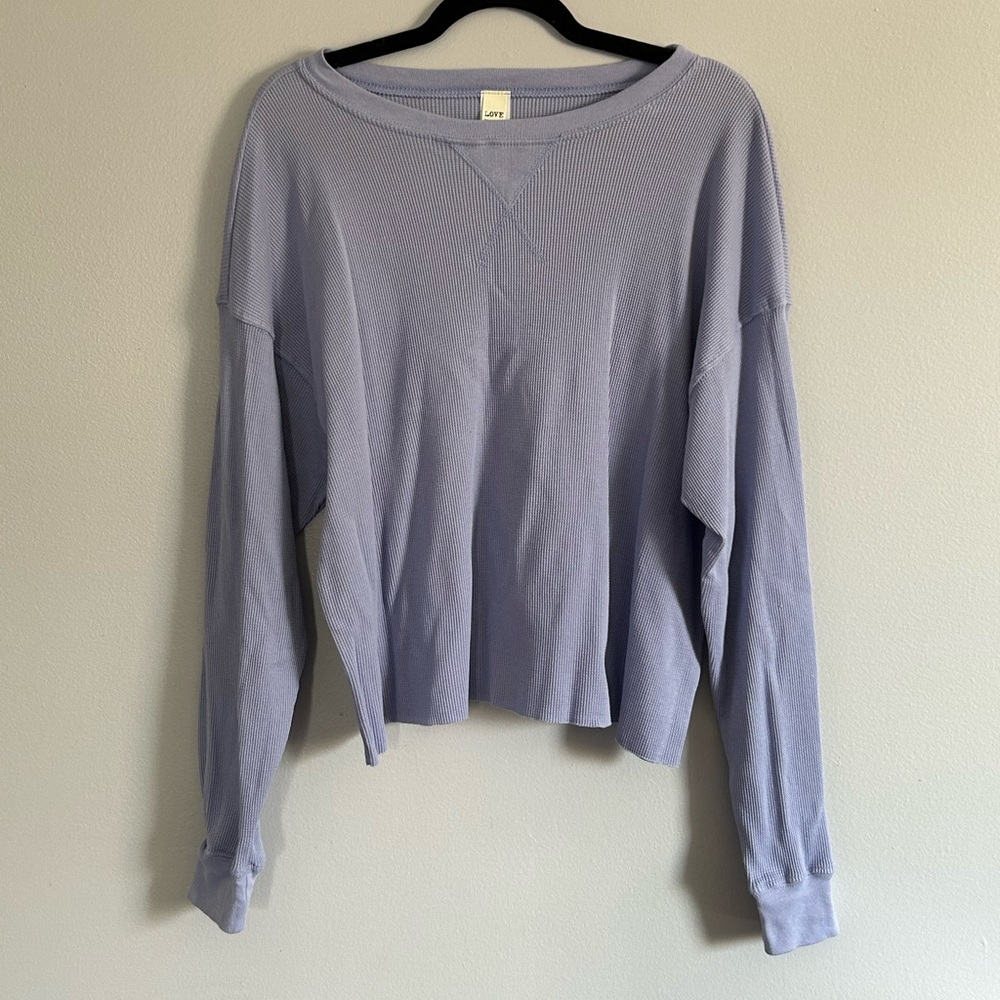 Long sleeved waffle shirt